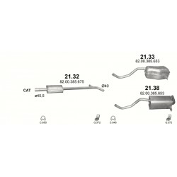 Achterdemper Renault