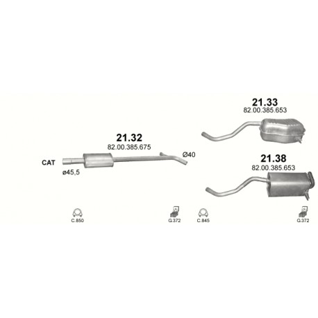 Achterdemper Renault