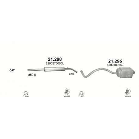 Achterdemper Renault