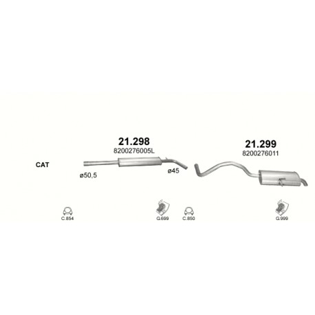 Achterdemper Renault