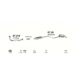 Midden+Achterdemper FIAT