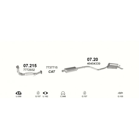 Midden+Achterdemper FIAT