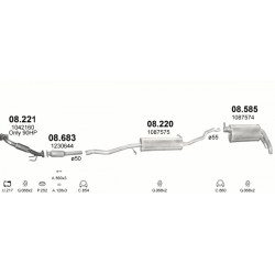 Achterdemper FORD.VW.SEAT