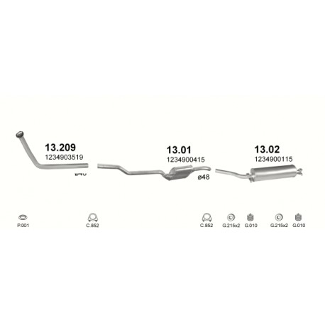 Achterdemper MERCEDES