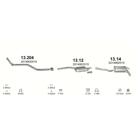 Achterdemper MERCEDES