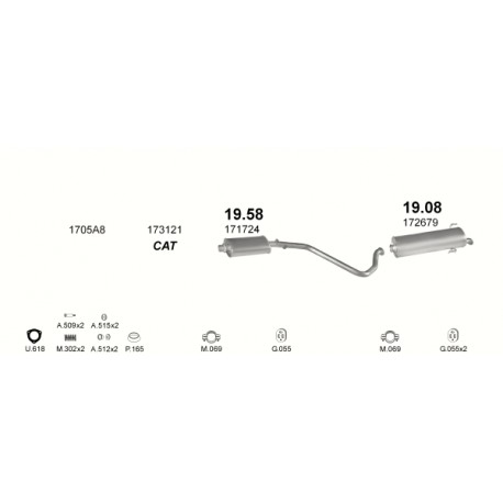 Achterdemper PEUGEOT