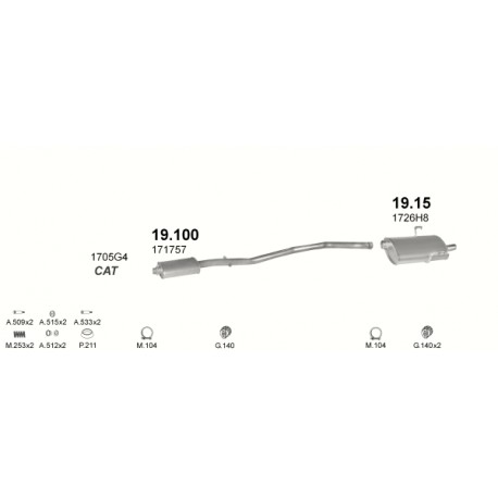 Achterdemper PEUGEOT