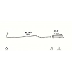 Achterdemper PEUGEOT