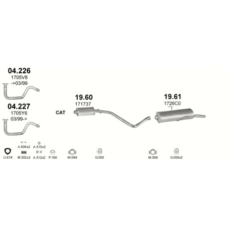 Achterdemper PEUGEOT