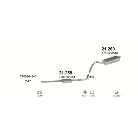 Achterdemper RENAULT