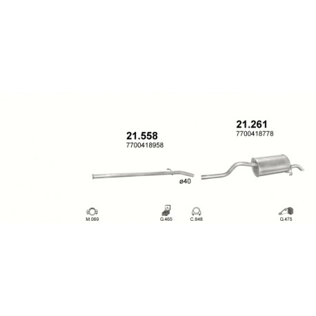 Achterdemper RENAULT