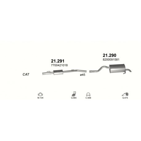 Achterdemper RENAULT