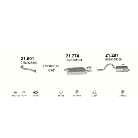 Achterdemper RENAULT