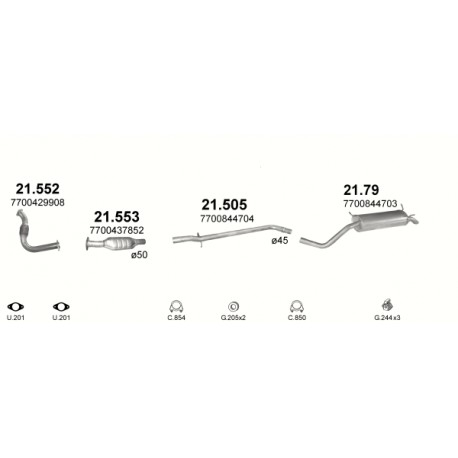 Achterdemper RENAULT