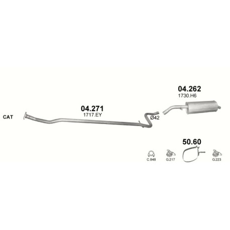 Middendemper PSA  FIAT