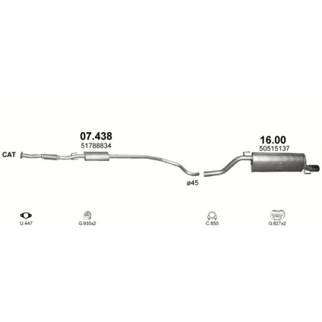 Achterdemper AlfaRomeo