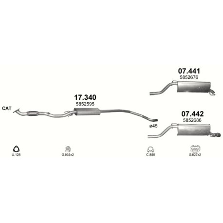Middendemper Fiat Opel