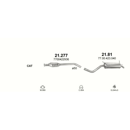 Achterdemper Renault