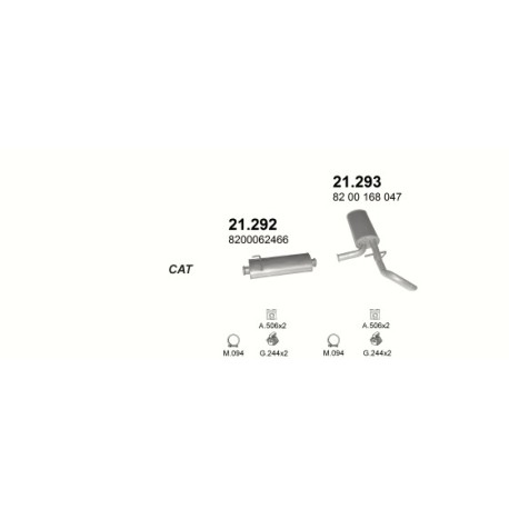 Achterdemper Master, Movano