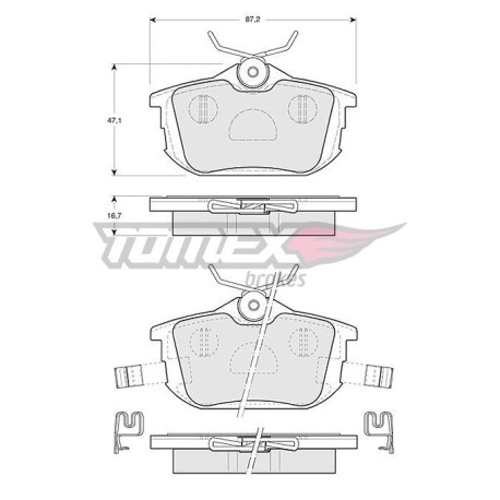 Remblokken MITSUBISHI. VOLVO