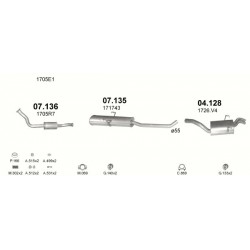 Achterdemper PSA, FIAT