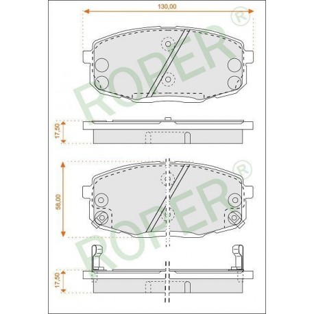 Remblokken KIA Hyundai