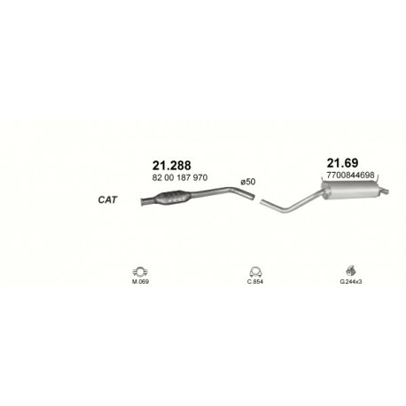 Achterdemper Renault