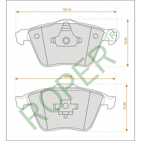 Remblokken Volvo Opel