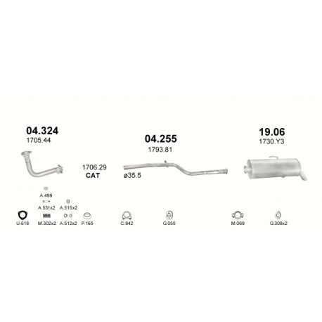 Achterdemper PEUGEOT